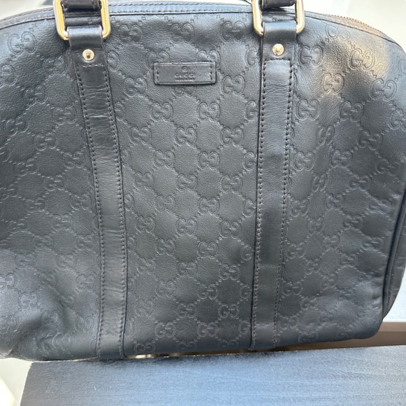 Gucci Black Embossed Tote Bag - Picture 10 of 10